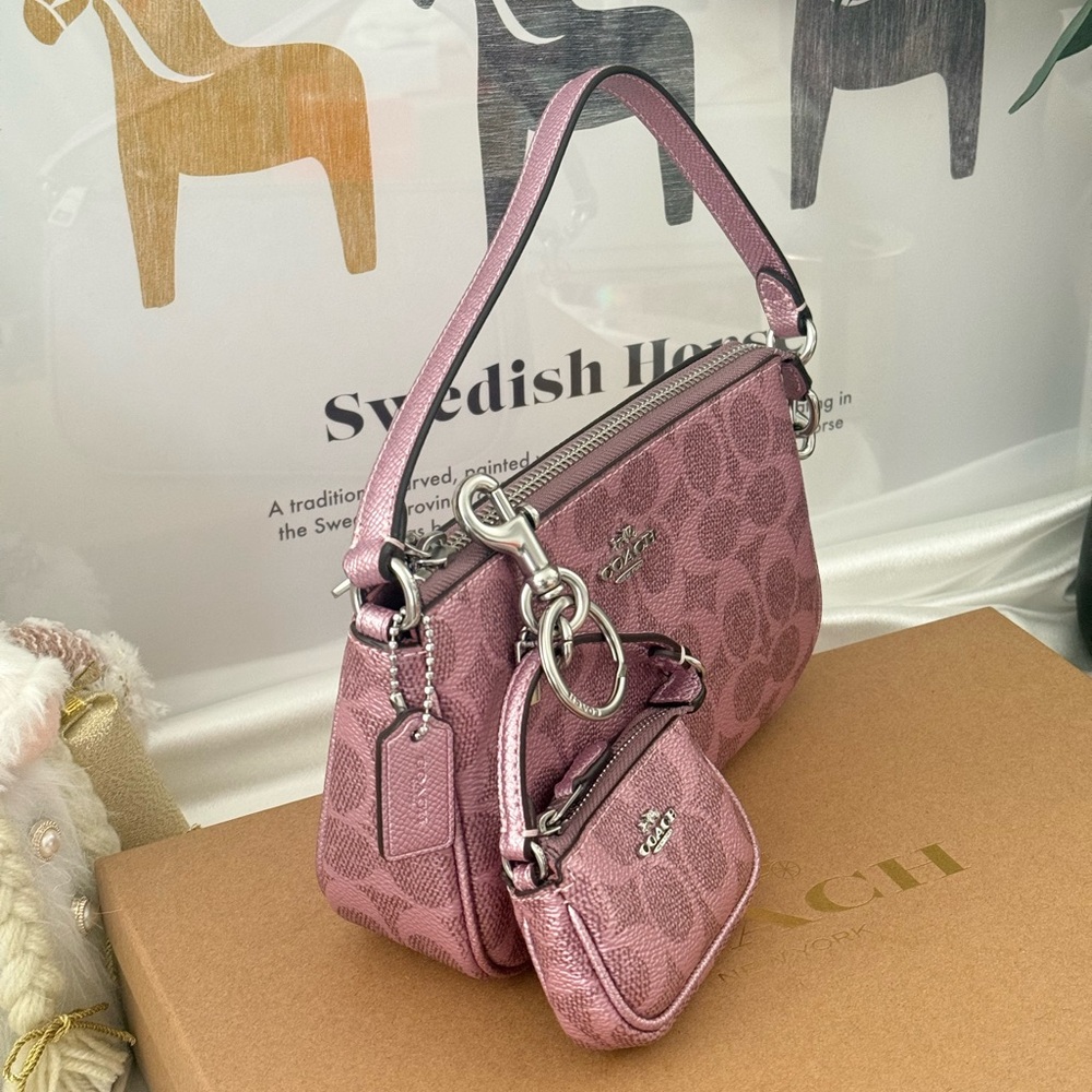 NWT Coach Boxed Nolita 19 And Nolita Bag Charm Set Pink/Rose Holiday Gift - Picture 8 of 10